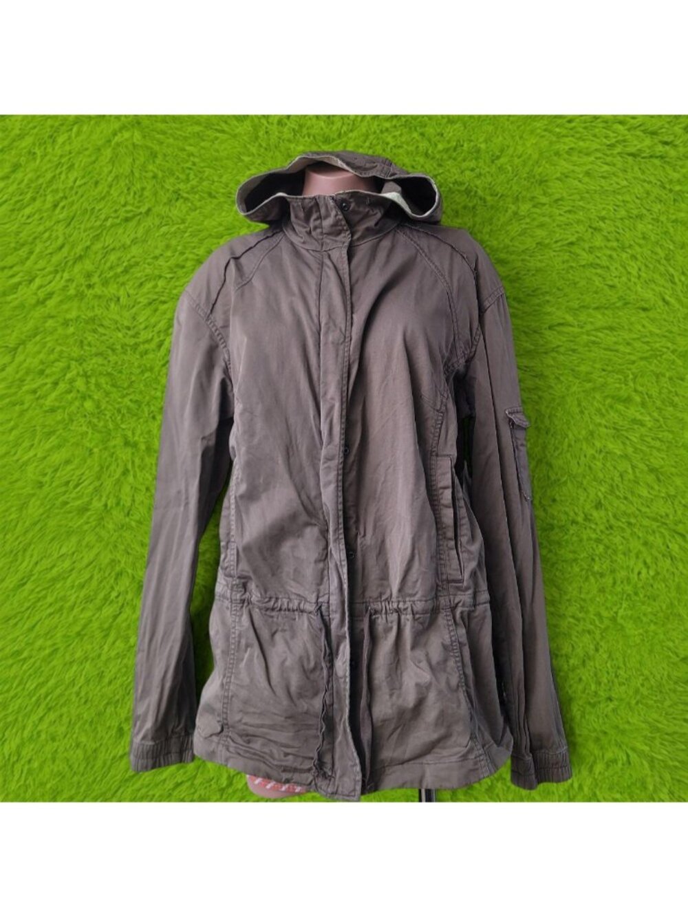 Columbia Sportswear Vintage Khaki Yellow Two-Way Zip Field Jacket (XL)